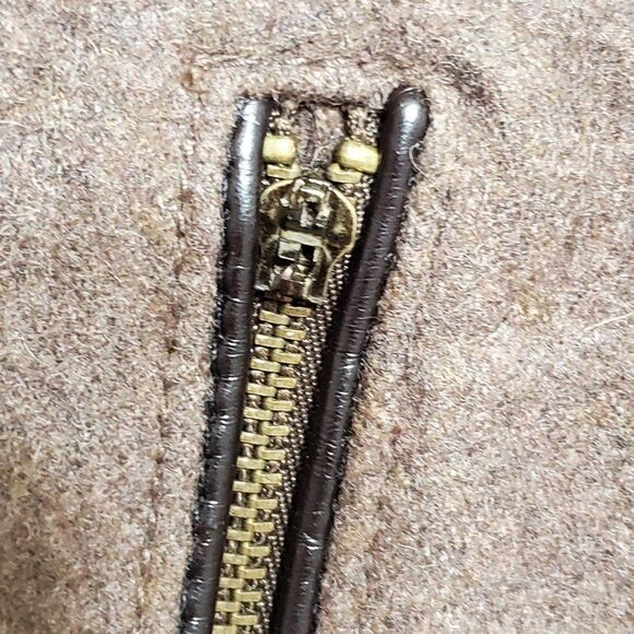 Laundry by Design Womens Large Hooded Wool Blend Toggle Front Duffle Coat Brown - Picture 12 of 12